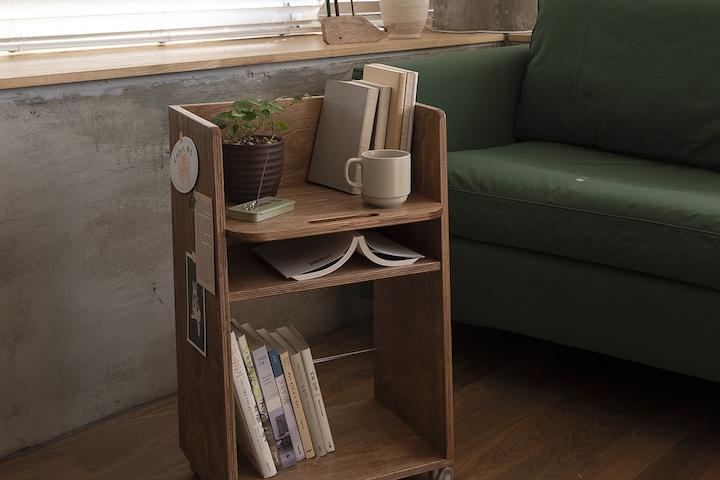 미니테이블 북카트 이동식 책장 사이드테이블 3colors