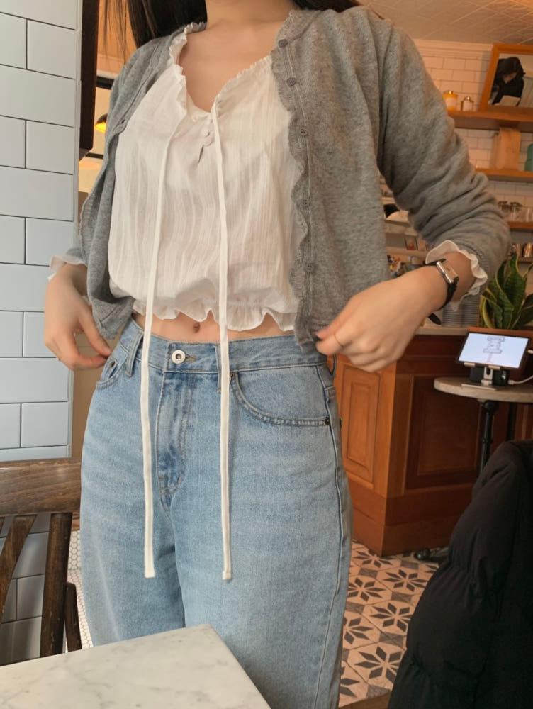 프린지 레이스 가디건