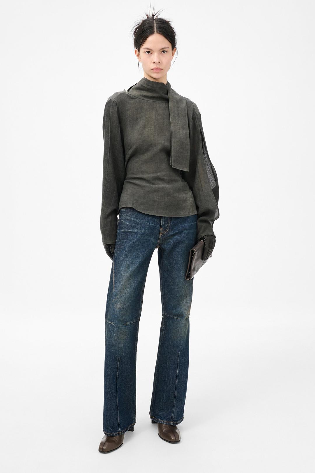 Our Legacy Virtuous Blouse Dark Cloud Sparse Cotton Wool