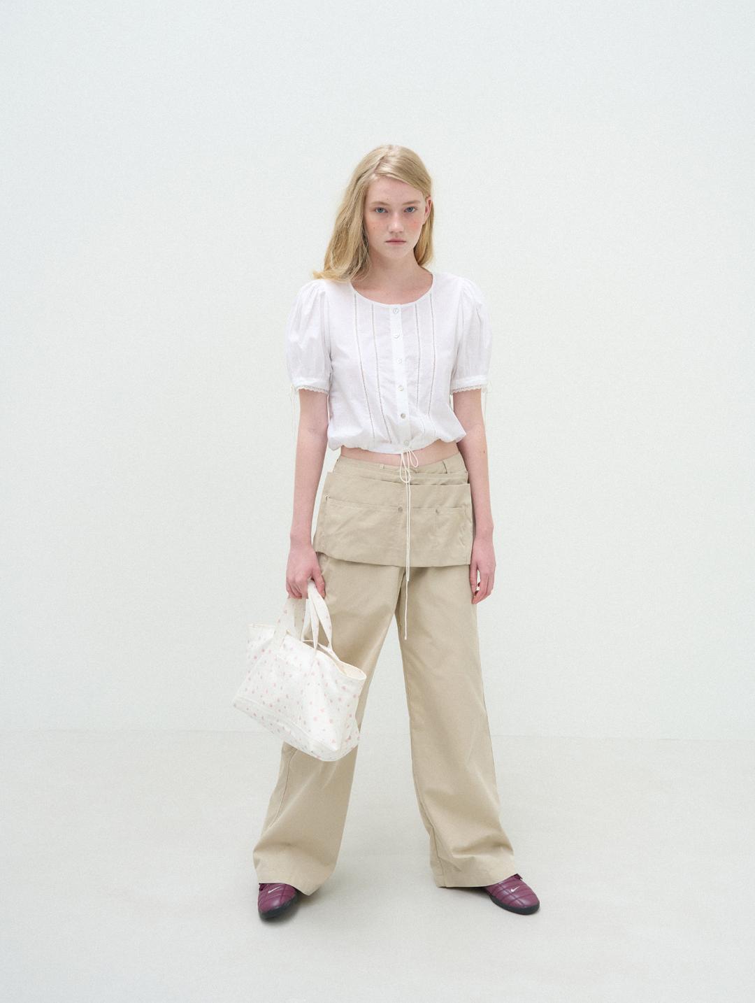 Self work pants set - beige