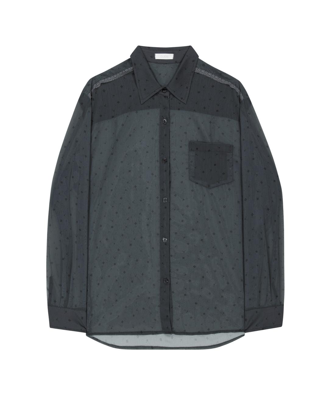 Graphic Sheer Shirts / Black