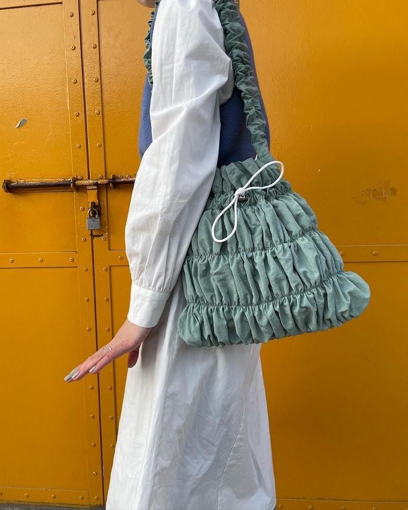 이씨구씨 2c9c 파스텔컬러 주름 쁘띠 투웨이 가방 (핸드폰 가방, 미니백,빅백)