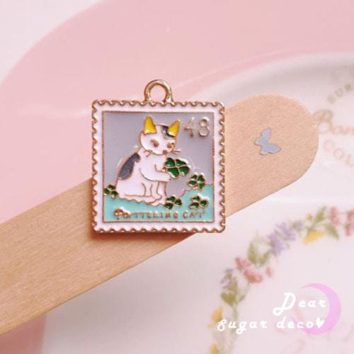 고양이우표 팬던트