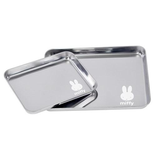 키친유 미피 스텐 사각쟁반 2p세트