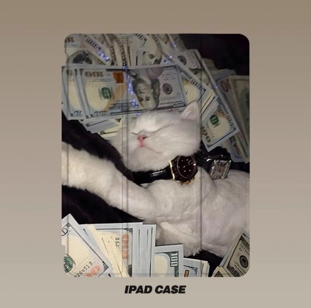 Ipad 밀리언달러 로또캣베이비 내 재산을 다 바치겠어 귀염둥이 아이패드케이스