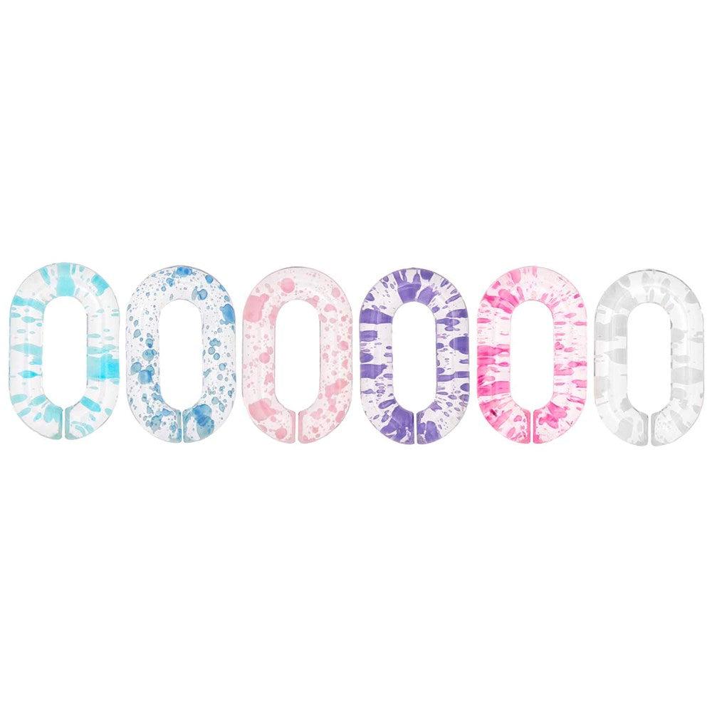 Rico - Chain Links Paint Splatters - Pastel Mix