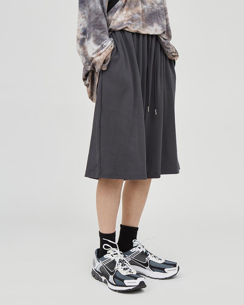 와플 코튼 와이드 쇼츠