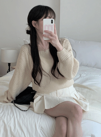 메이 스퀘어 니트  (5color)