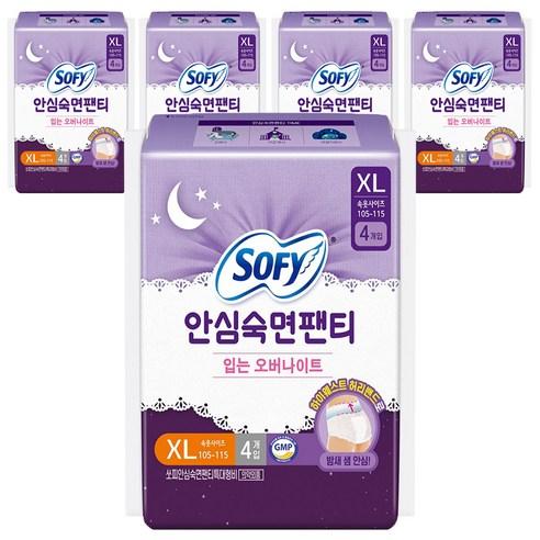 쏘피 안심숙면팬티 입는 오버나이트, 특대형, 4개입, 5개 - 팬티형 오버나이트 | 쿠팡