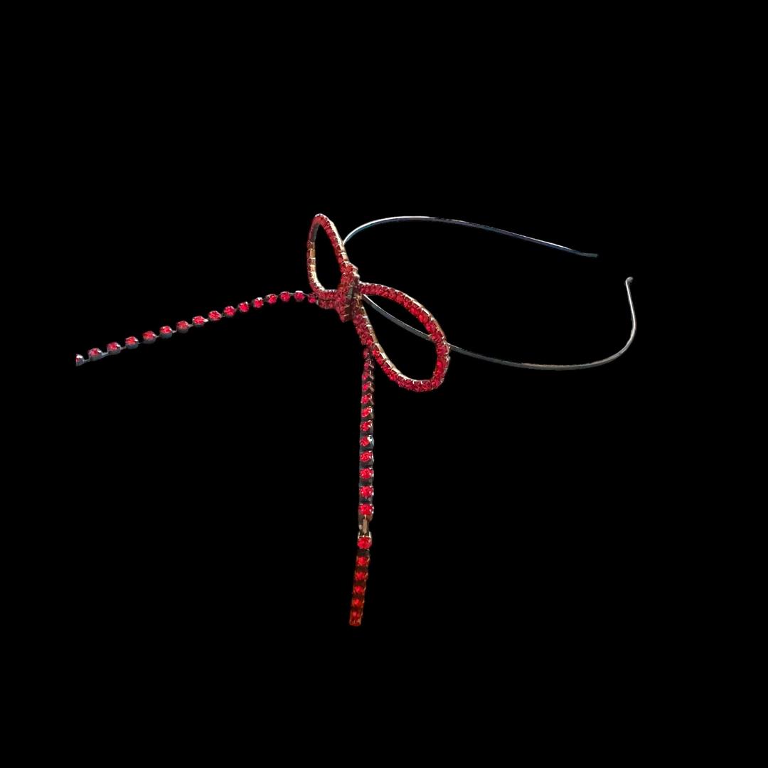 big ribbon hairband red