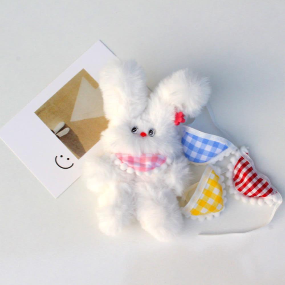 모루 인형 옷 체크 턱받이 솜인형 모남희 그로밋 키링 꾸미기 소품 10cm 15cm