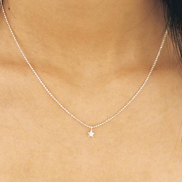 tiny star silver necklace(silver 925)