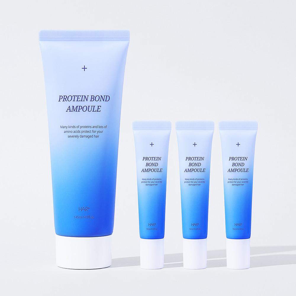 헤어플러스 NEW 단백질 본드 앰플 극손상 헤어팩 헤어에센스 145ml+15ml 3개 : 헤어플러스
