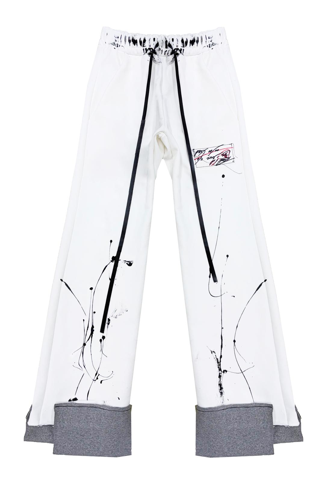 PAX BLACK PAINTED WHITE PANTS