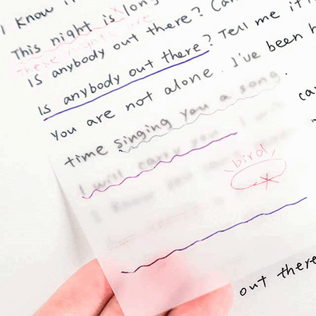 [3set+1개더/2size] 투명 컬러 포스트잇 필기용 점착 접착 메모지 스티키 노트 다꾸 포스트