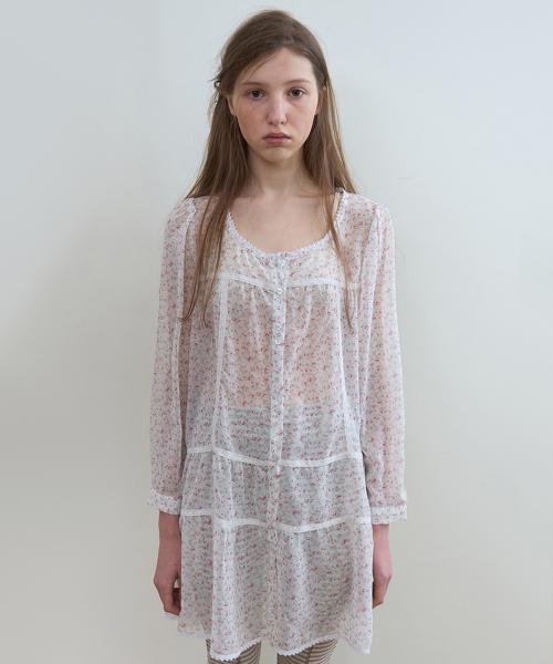 338. 시어 플라워 드레스 _ 아이보리