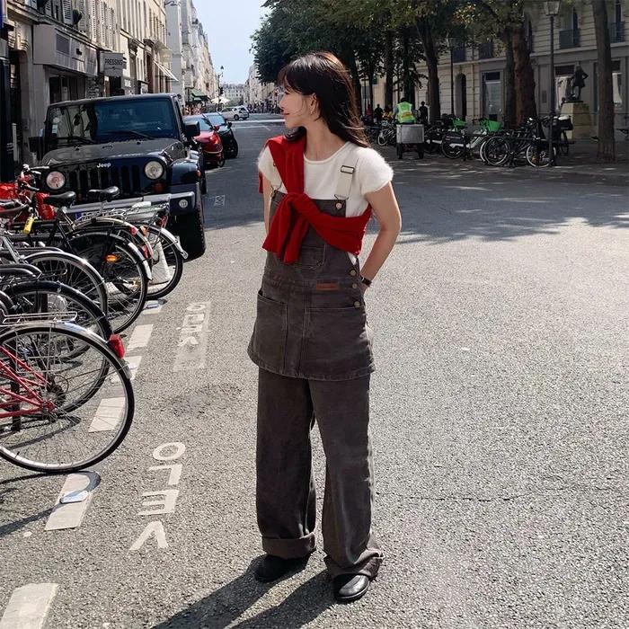 Vintage Combi Cotton Overall - Vintage Brown