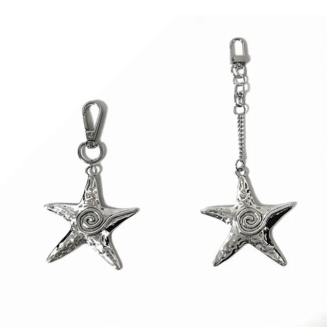 Big Starfish keyring 불가사리 스타 별 키링 유니크 엔틱 빈티지 힙한