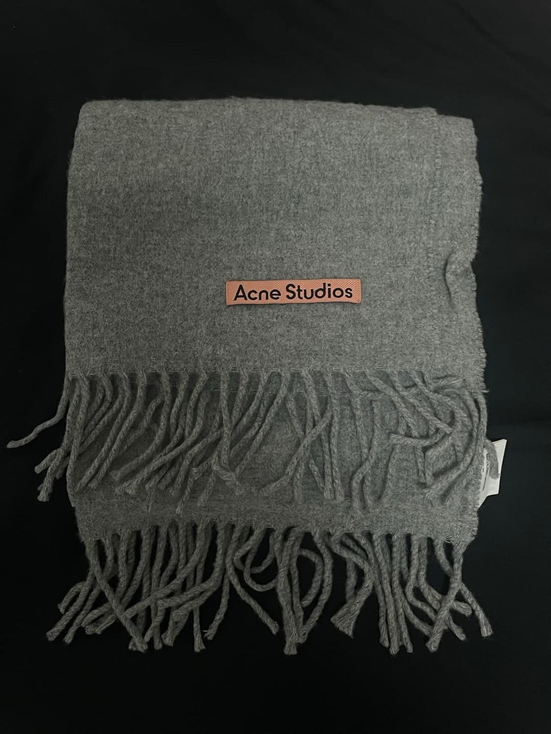 아크네스튜디오 울 프린지 스카프 그레이 멜란지 | 후루츠패밀리
