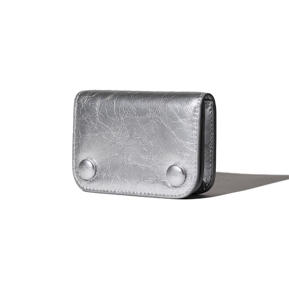 도트 콤팩트 명함 카드지갑 실버