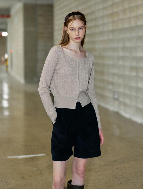 멀티 케이블 슬릿 풀오버 [OATMEAL] / WBD3L05521