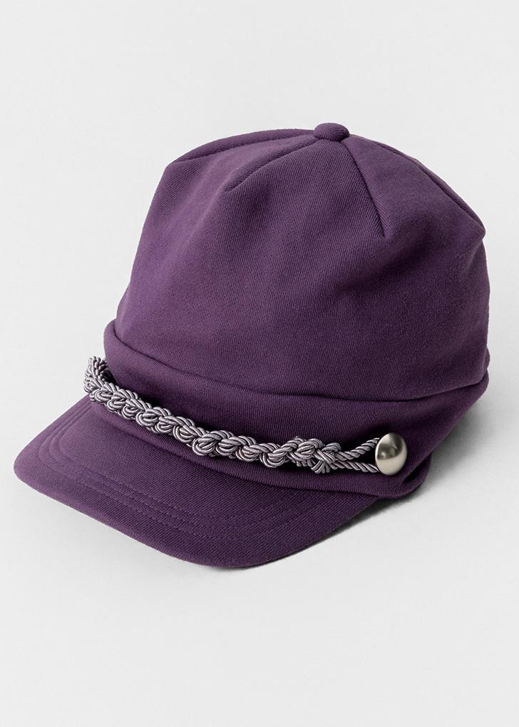 double knit military cap (purple)