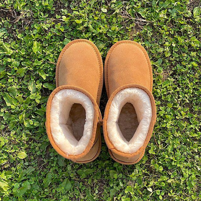 도넛 어그부츠 4color / 천연소가죽 양털 스웨이드 미들 어그부츠