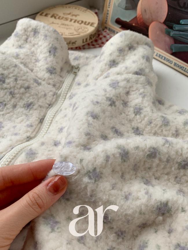 아뜨랑스 (펜던트포인트/러블리무드♥/MD추천) 델리 플라워 아노락 펜던트 스트링 덤블 반집업 나들이룩 맨투맨 ts4827