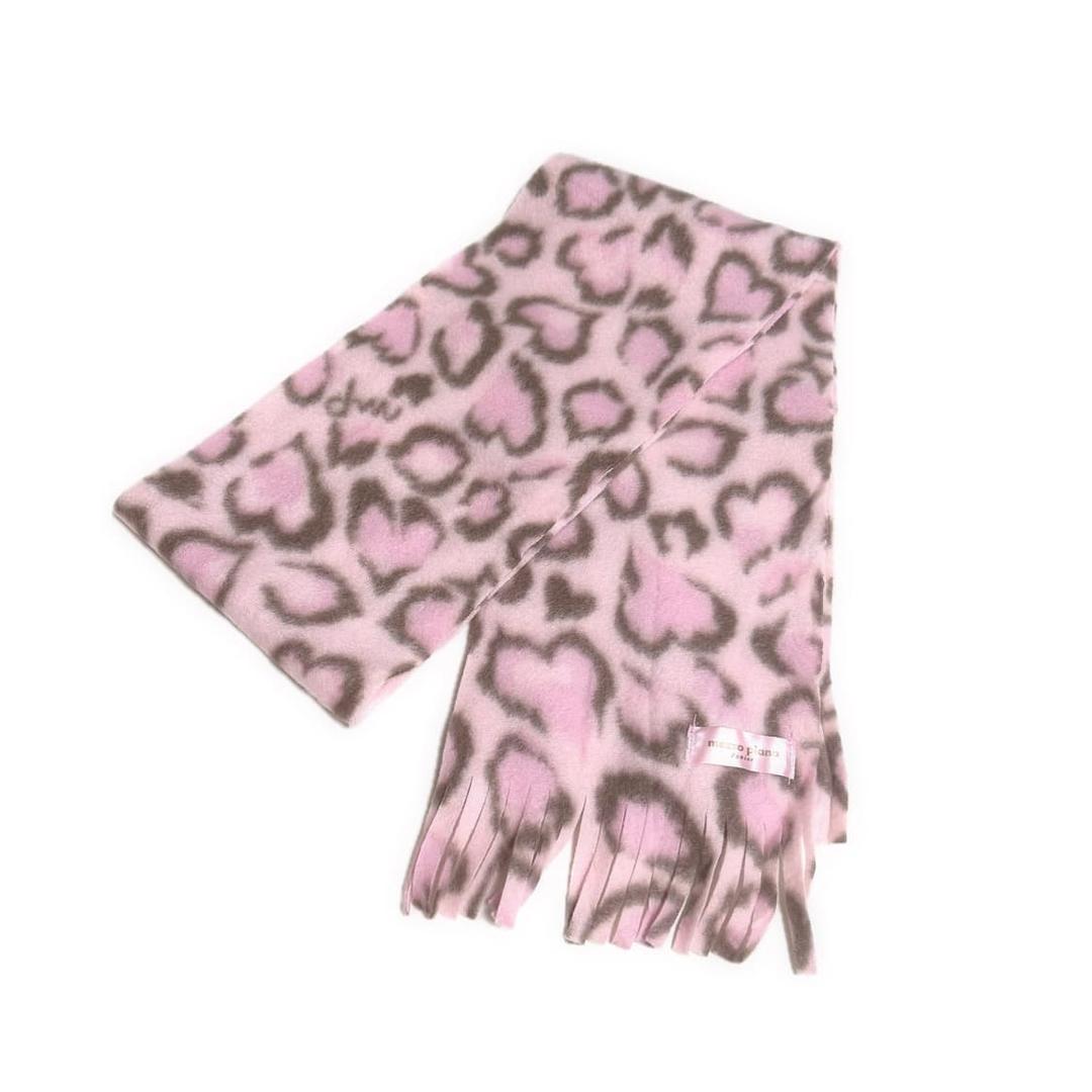 메조피아노 호피무늬 핑크 머플러 목도리 히메갸루 방꾸템 러블리 | 후루츠패밀리