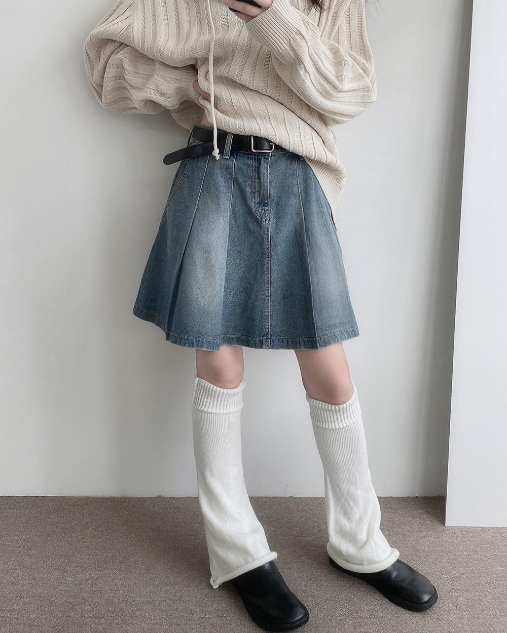테니스 데님 스커트 (2컬러)