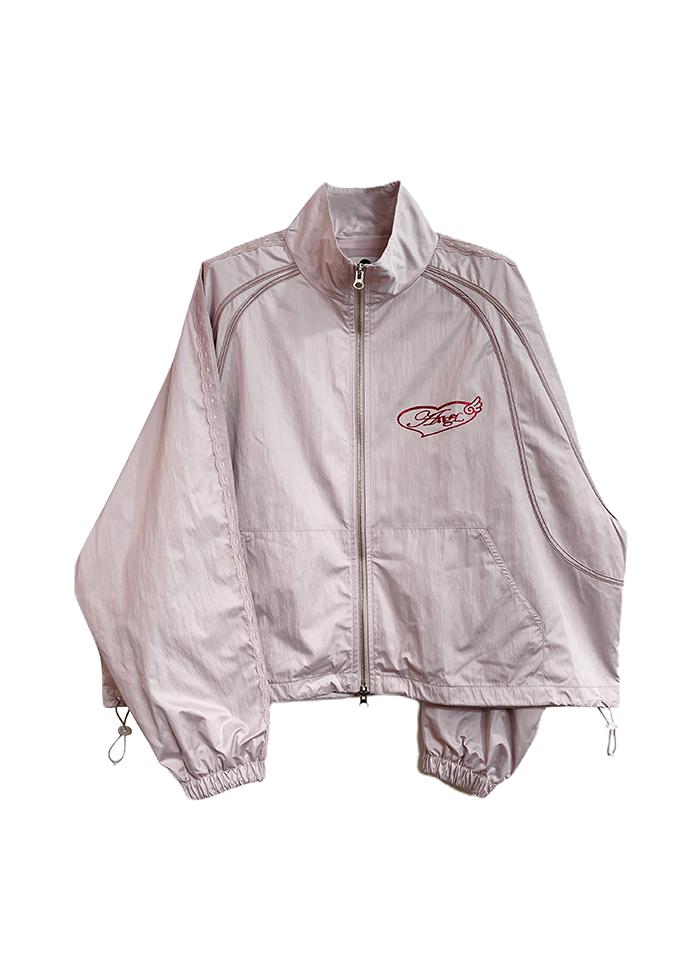 GLITTER WINGS WINDBREAKER JACKET DUSTY PINK