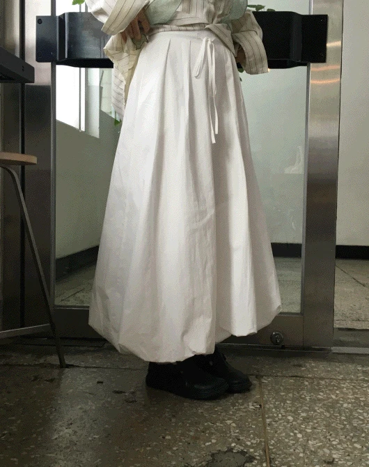 클로버 벌룬 롱 스커트 (3color)