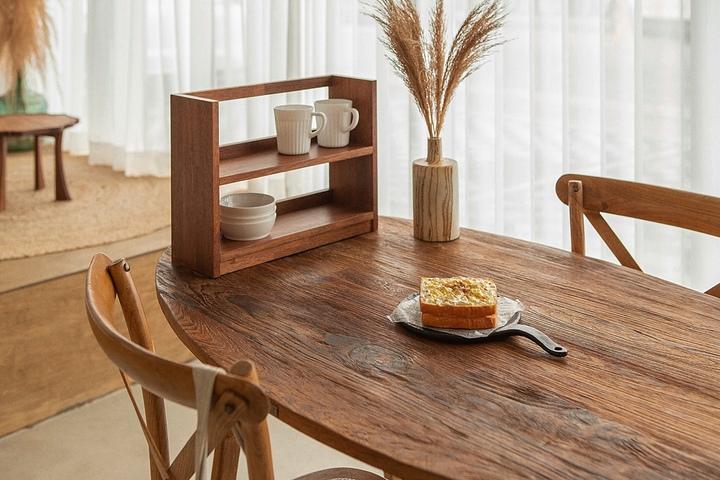 멀바우 주방 수납 2단 선반