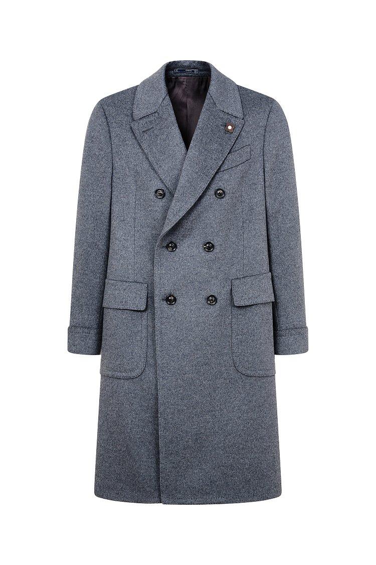 롤업 커프 더블 브레스티드 코트