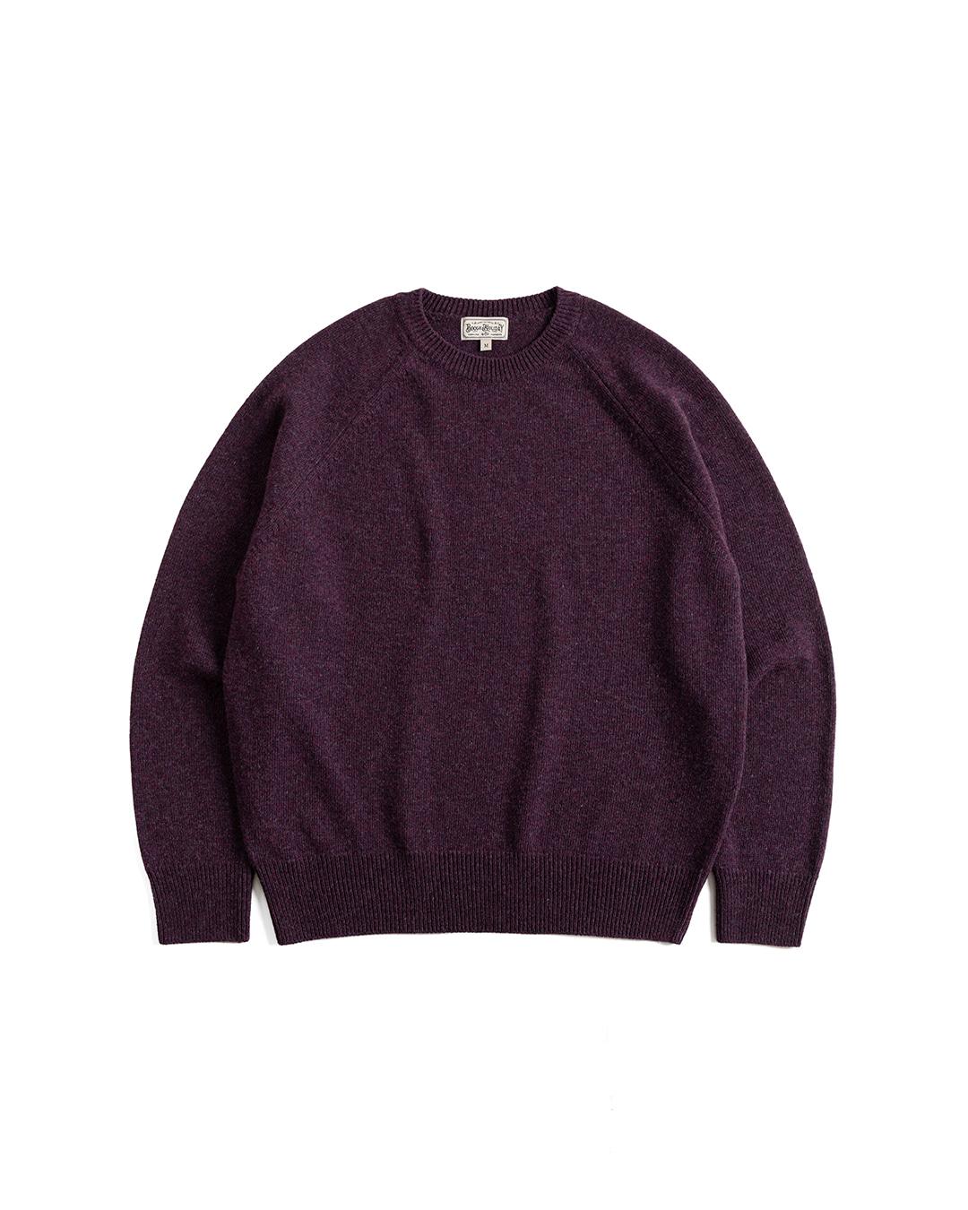 14 LAMBSWOOL CREWNECK SWEATER (deep purple)