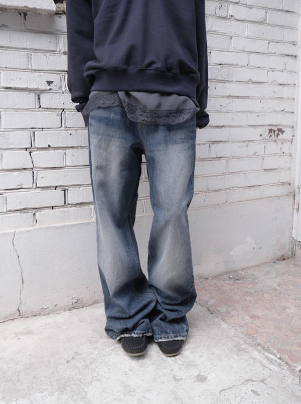 루즈 세미 부츠컷 데님