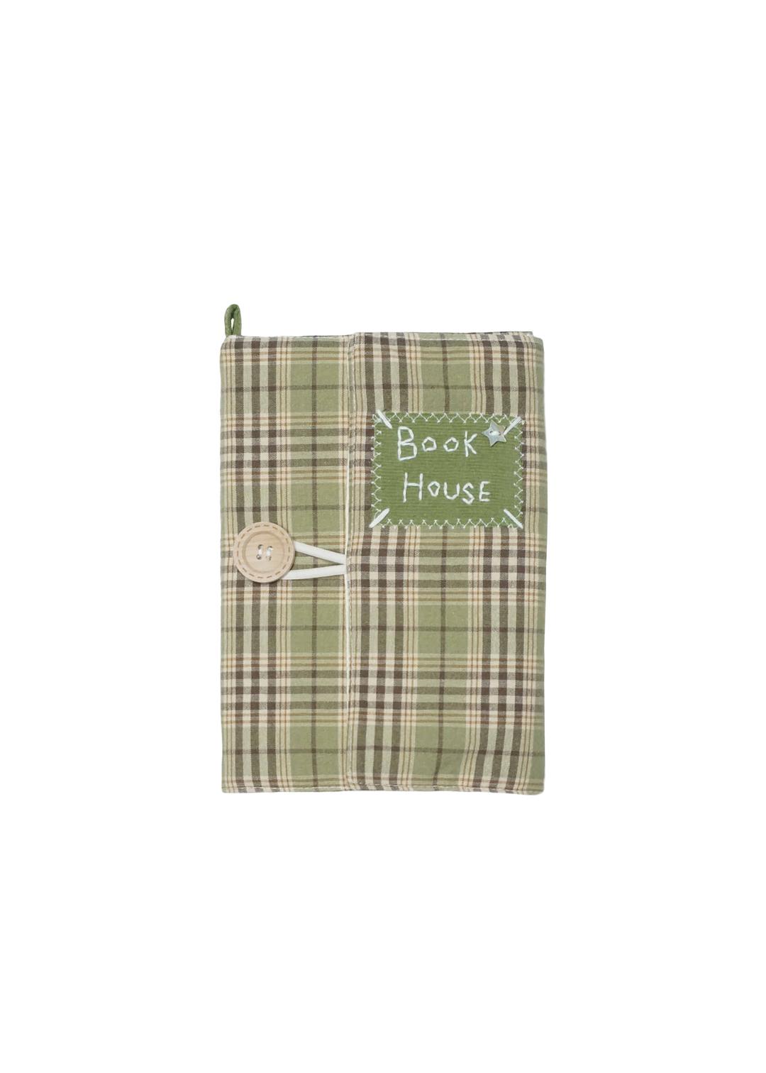 Book House_tartan check green