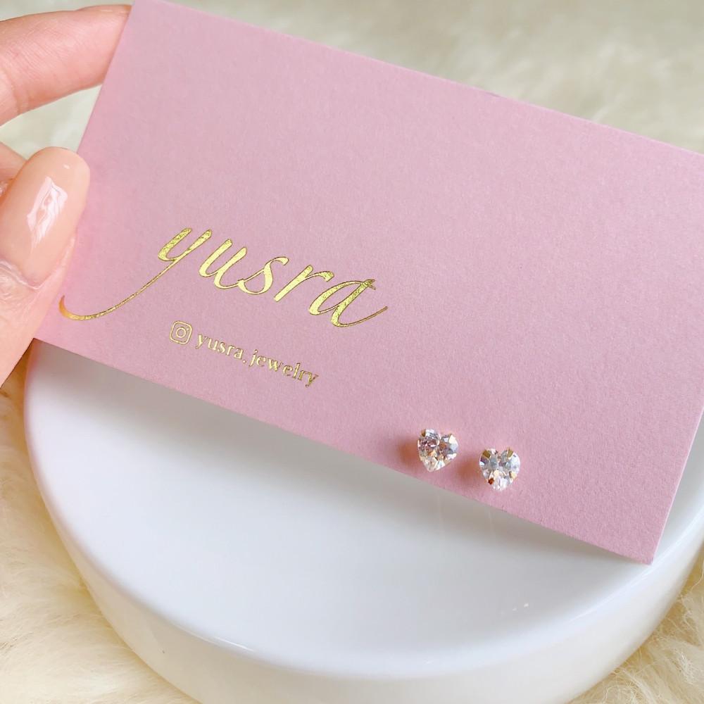 14k 하트큐빅 피어싱 귀걸이 겸용