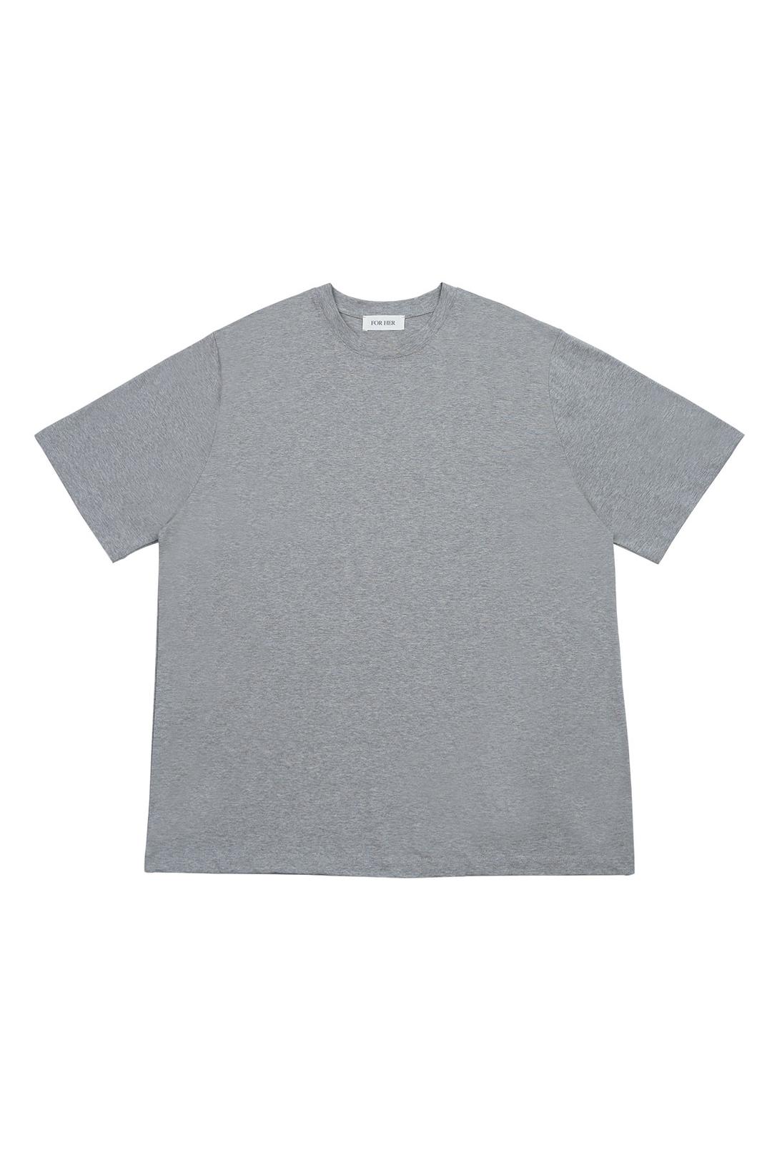 NON ESSENTIAL LOGO HALF TEE (MELANGE)