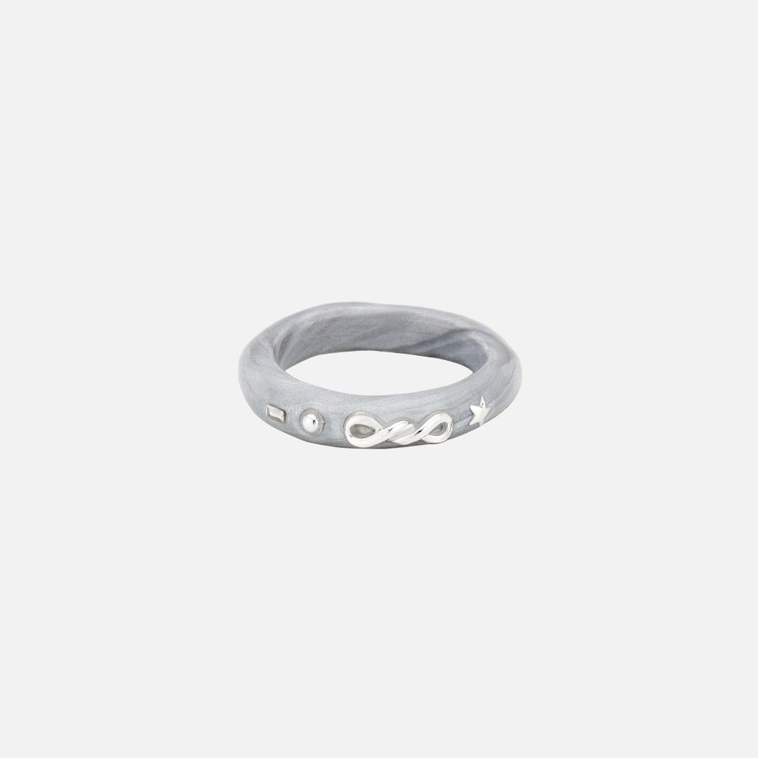twist rope ring-sliver