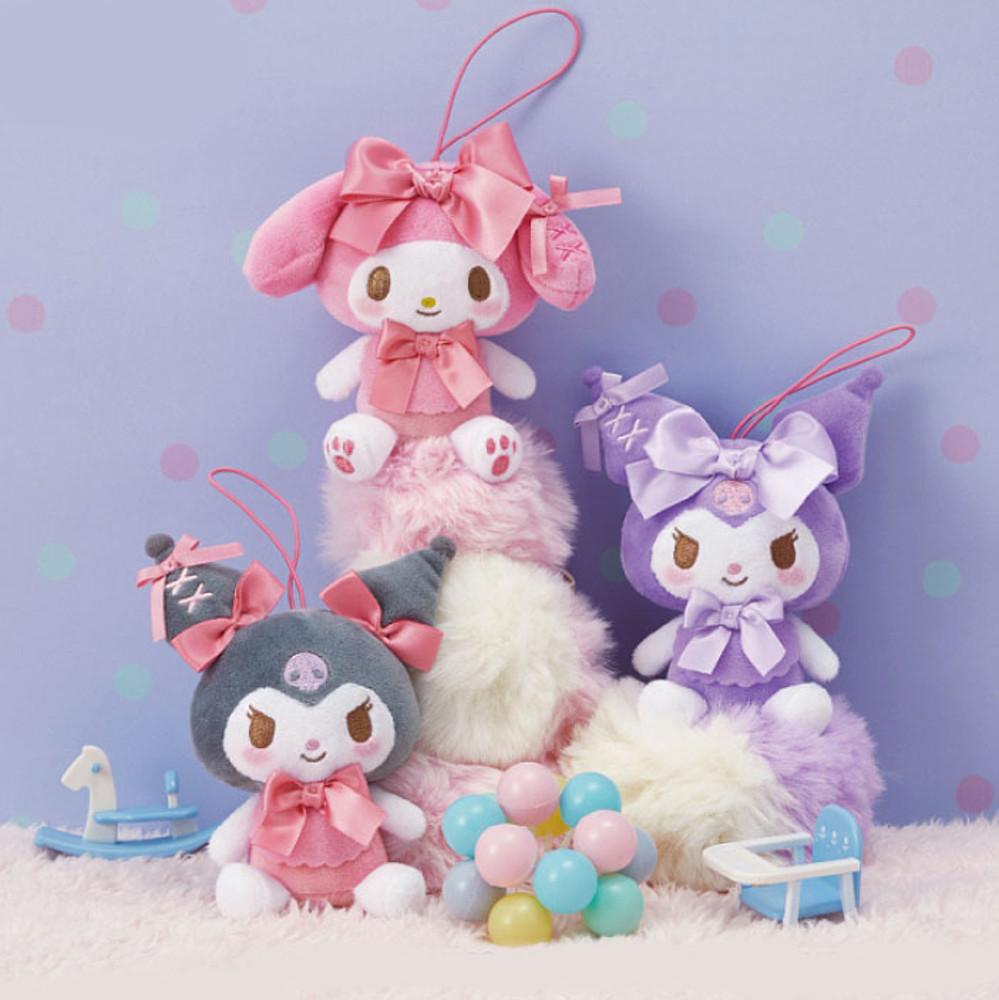 산리오 마이멜로디 쿠로미 귀여운 리본 마스코트 홀더