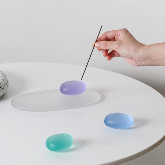 Pebble Incense Holder조약돌 매트 컬러 인센스 스틱 홀더 트레이