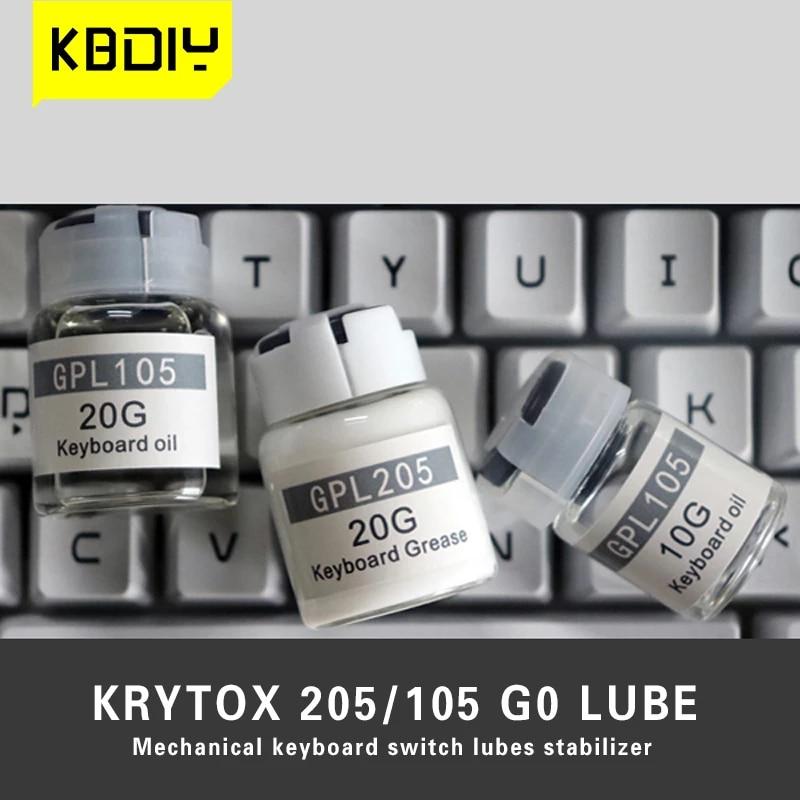 KBDiy 스위치 윤활유 그리스 오일 GPL105/205 DIY 기계식 키보드 키 캡 스위치 안정기 윤활제 GK61 Anne Pro 2 TM680