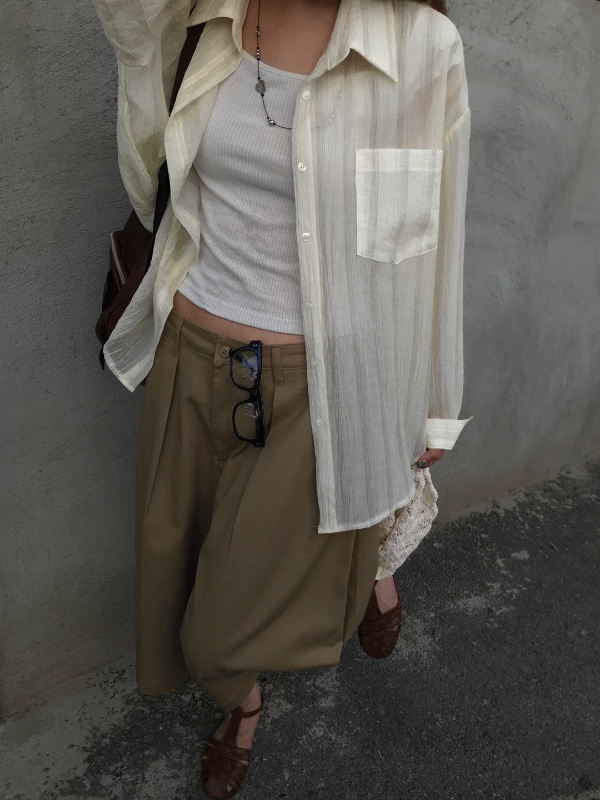 wrinkle loose shirts