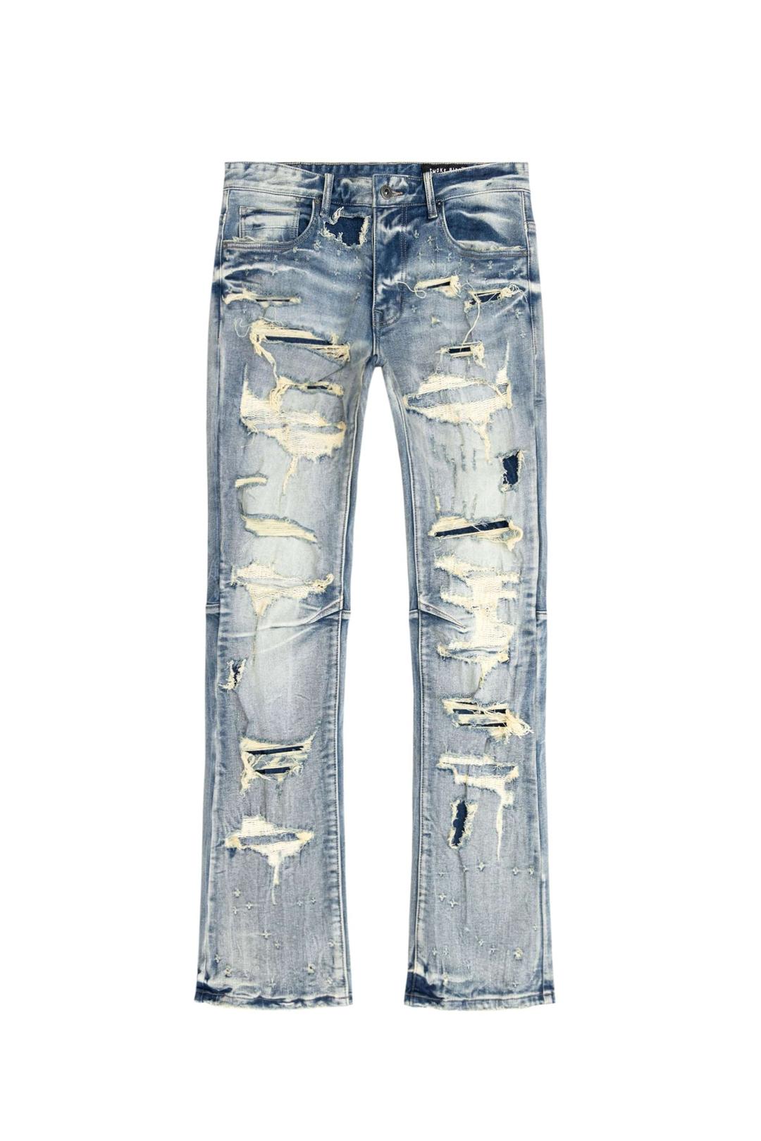 Double Layered Jeans - Beacon Blue / 38 / 36