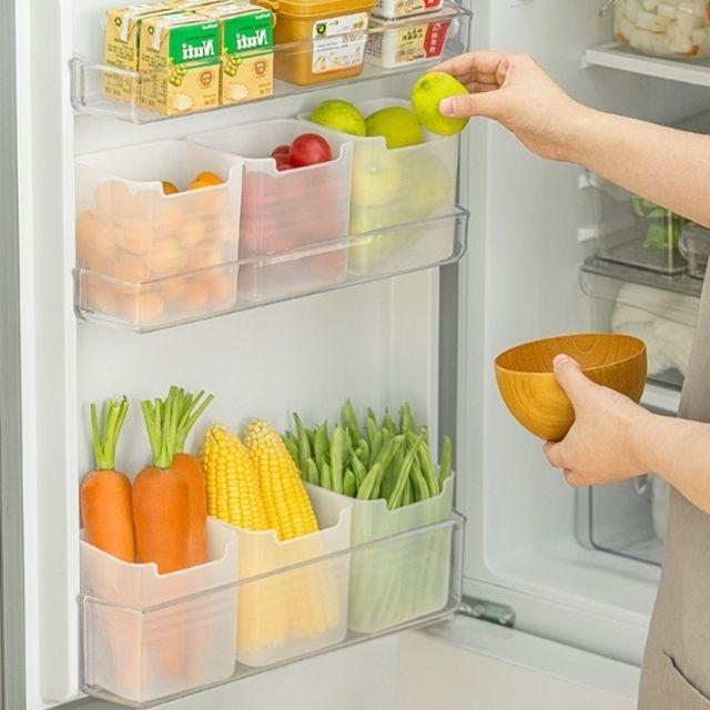 1+1 냉장고 공간활용 수납함 팬트리 다용도 정리통 2type
