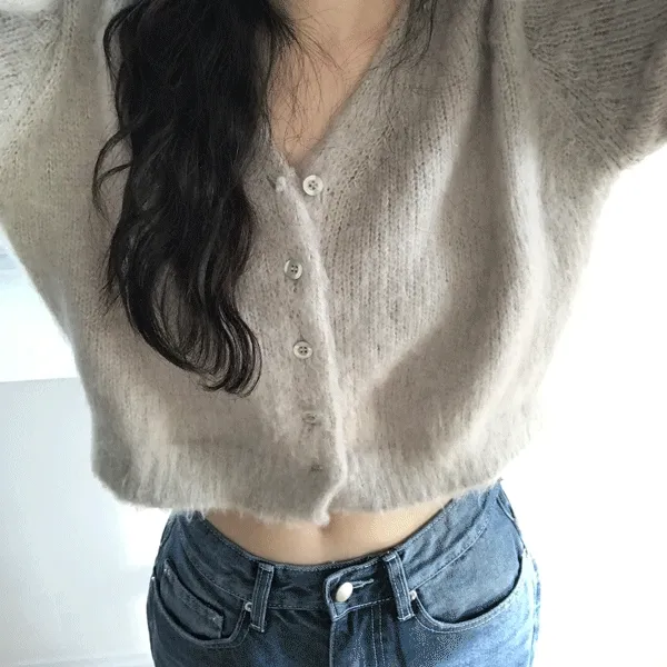 *추천* mell crop cardigan [2color]
