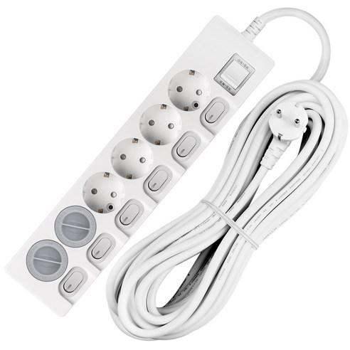 스윗홈 국내생산 과부하차단 개별스위치 절전 멀티탭 6구+안전커버 2p - 멀티탭 | 쿠팡