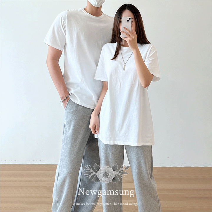 [뉴감성/자체제작🧶] 커플 반팔 레이어드 이너티