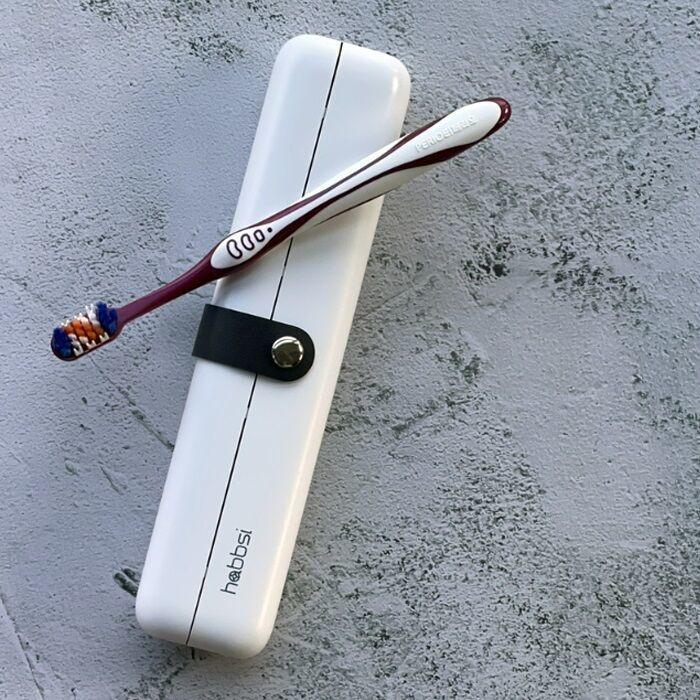 햅시 UV-C 휴대용 칫솔살균기 360 전신살균 원터치 스트랩